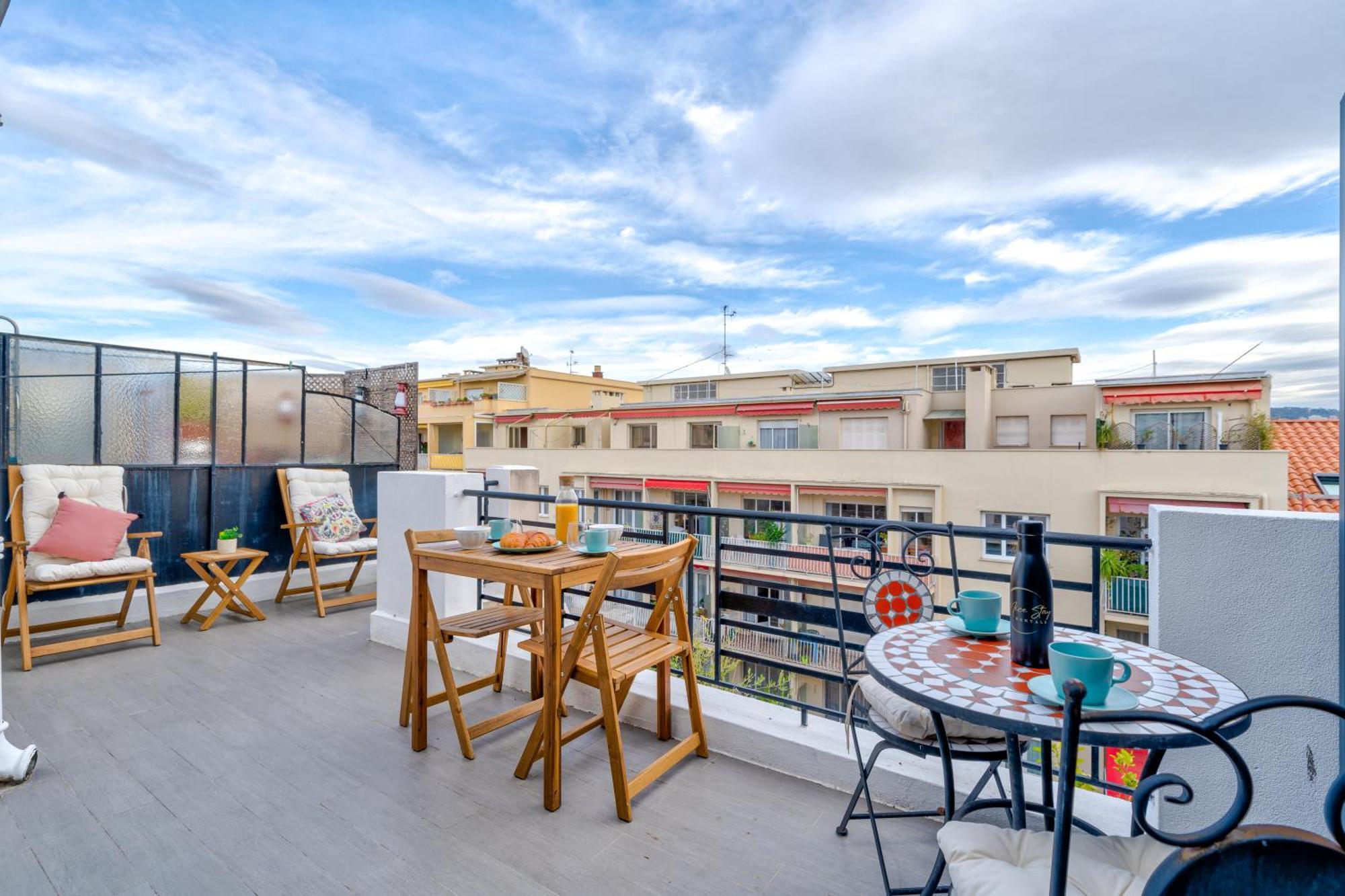 Top Floor Terrace - Dernier Etage Terrasse Cosy Nice Exterior photo