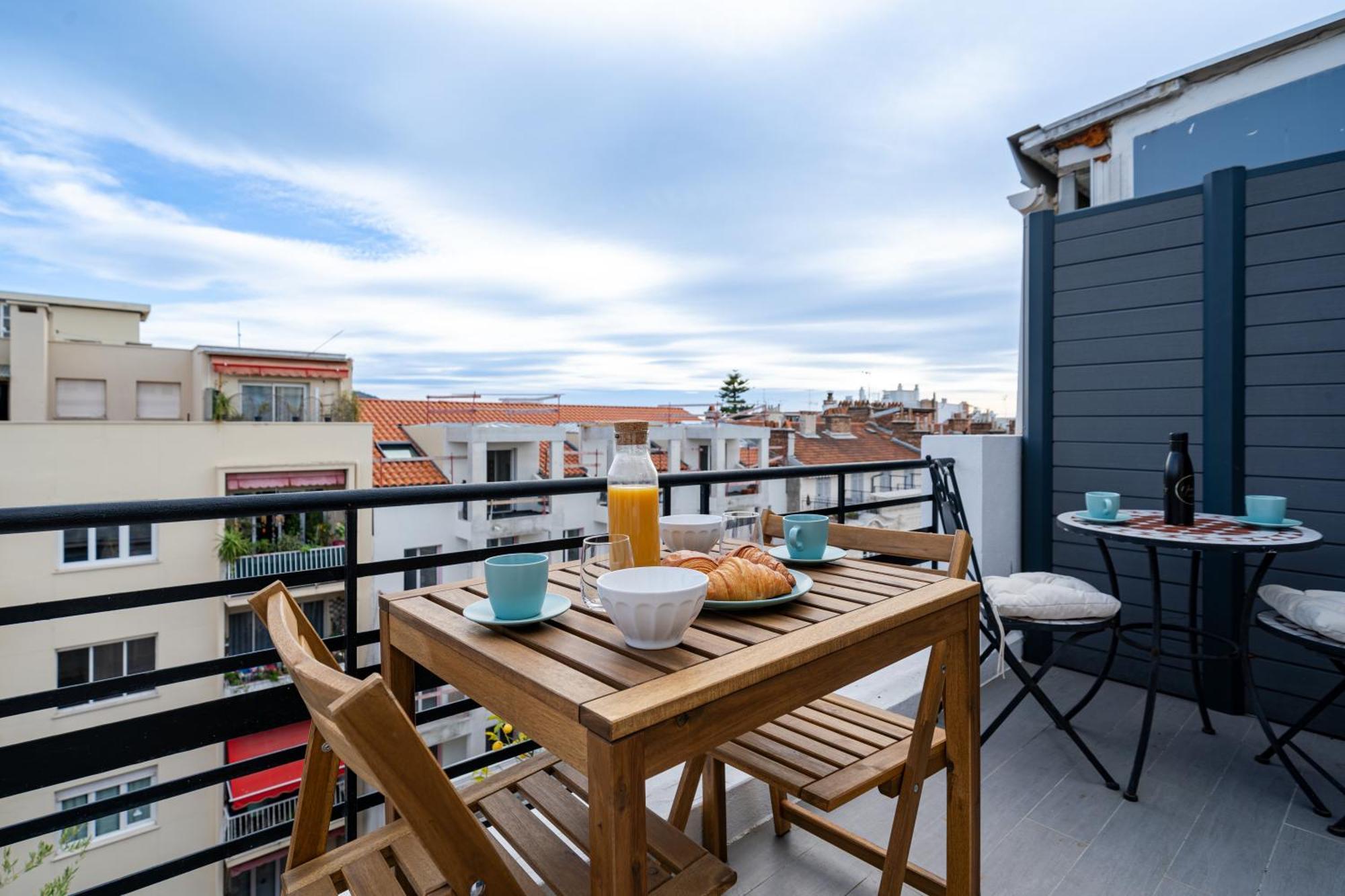 Top Floor Terrace - Dernier Etage Terrasse Cosy Nice Exterior photo